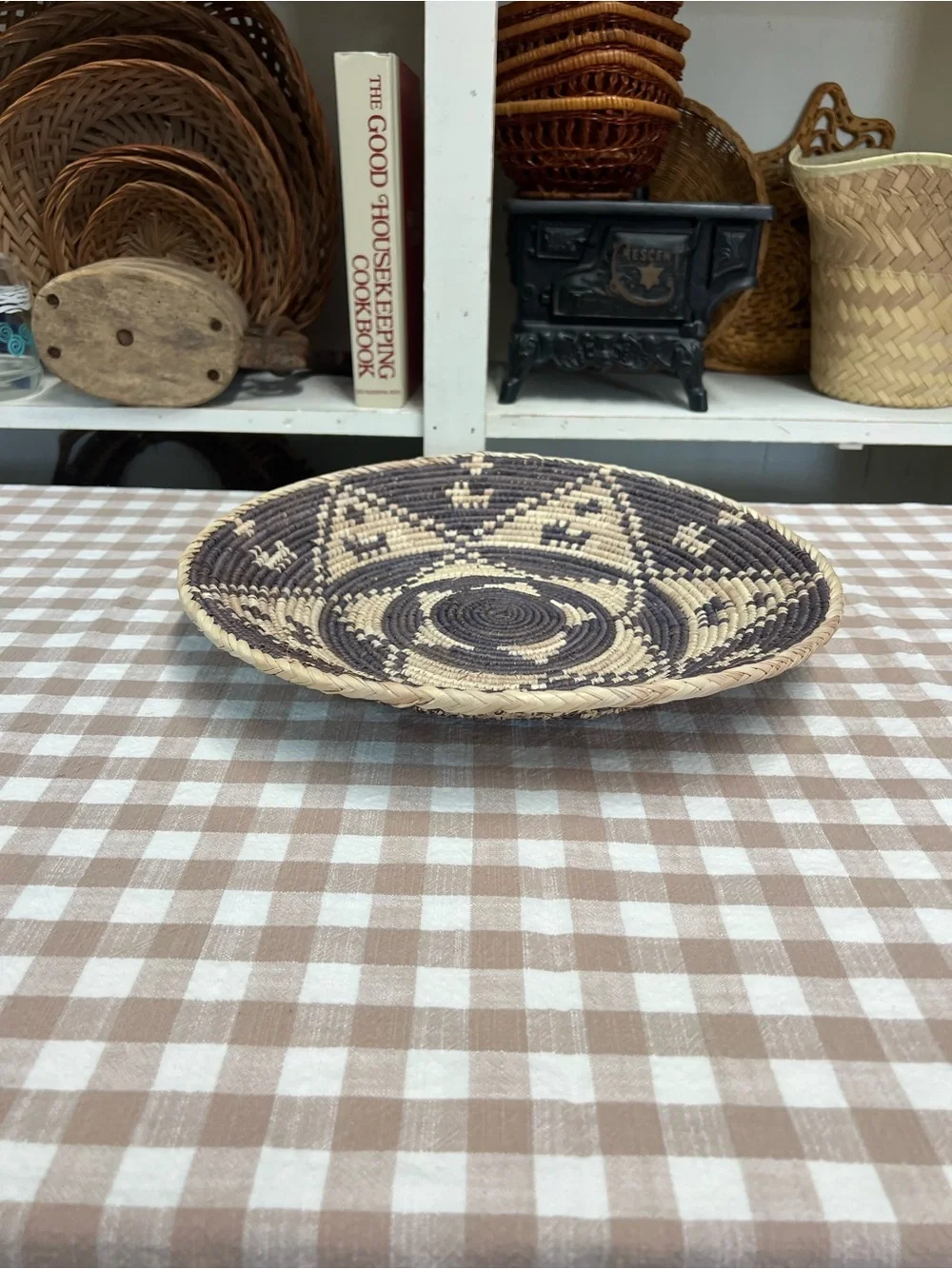 Woven basket bowl decor boho